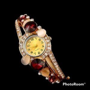Gold Bangle Bracelet Wristwatch